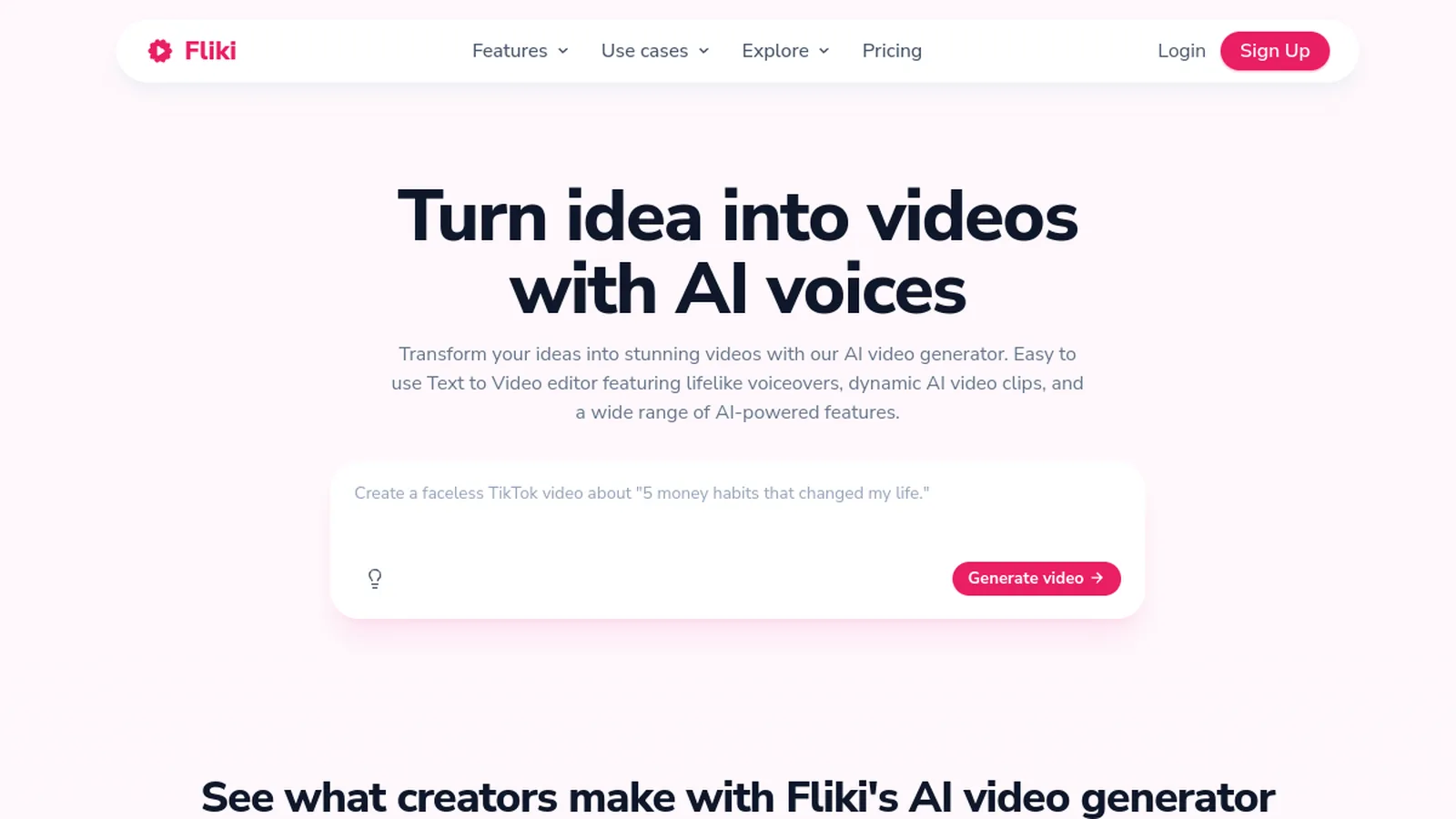 Fliki — screenshot